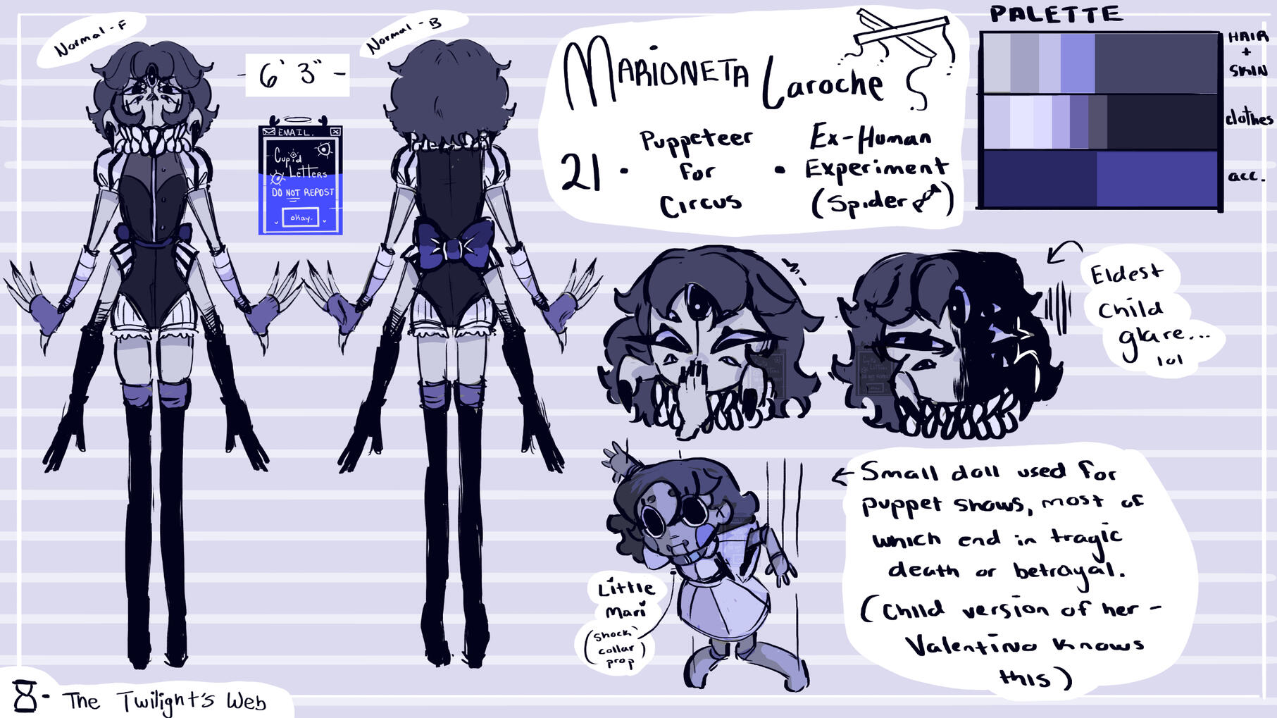 Marioneta (OC) reference sheet